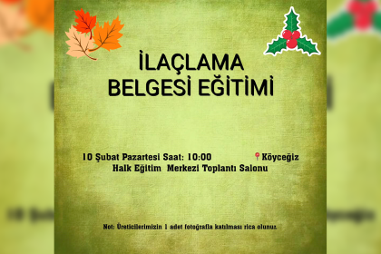 Köyceğiz İlçe Tarım ve Orman Müdürlüğü eğitimi köyceğiz ilaçlama eğitimi köyceğiz ilaçlama eğitimi