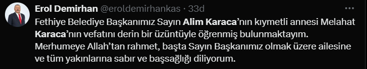 fethiye belediye başkanı annesi, melahat karaca, alim karaca, alim karaca annesi, fethiye belediye başkanı