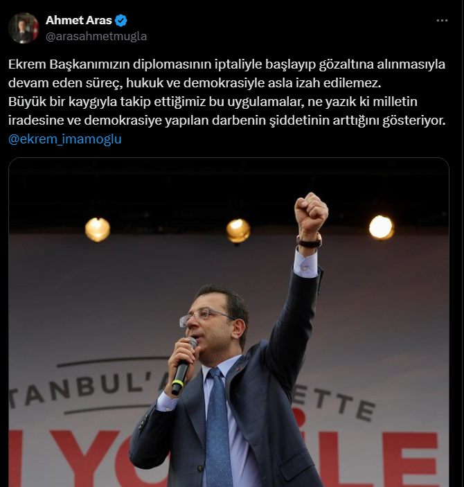 ekrem imamoğlu Ahmet Aras Ekrem imamoğlu Ekrem imamoğlu son dakika ahmet aras açıklama