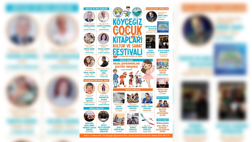 çocuk kitapları kültür ve sanat festivali, köyceğiz çocuk kitapları festivali, köyceğiz çocuk kültür ve sanat festivali, köyceğizde çocuklar için festival, köyceğiz çocuk kitapları kültür ve sanat festivali