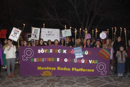 menteşe kadın platformu 8 mart, menteşe 8 mart, menteşe feminist gece yürüyüşü, menteşe 8 mart basın açıklaması, menteşe kadın platformu