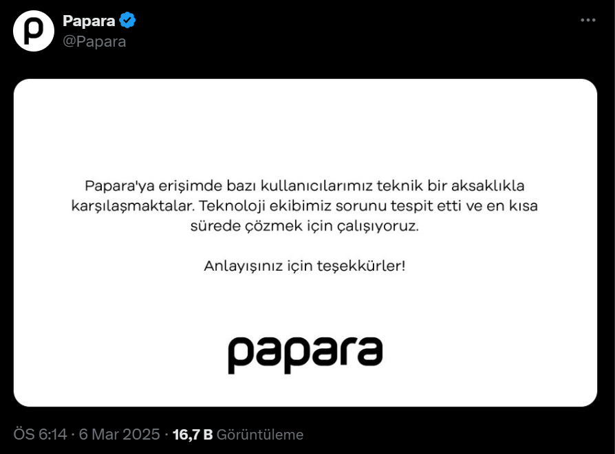 papara açıklama, papara giriş, papara çöktü mü, papara kullanıcı, papara dondu mu