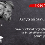 dünya su günü köşe yazısı serdar adakale