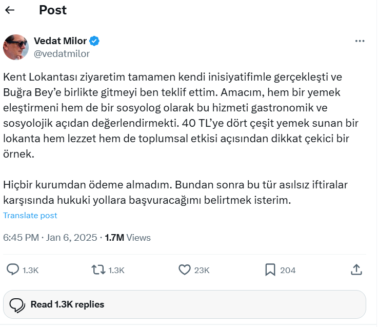 vedat milor, vedat milor kent lokantası, vedat milor kimdir, kent lokantası, vedat milor lezzet rehberi