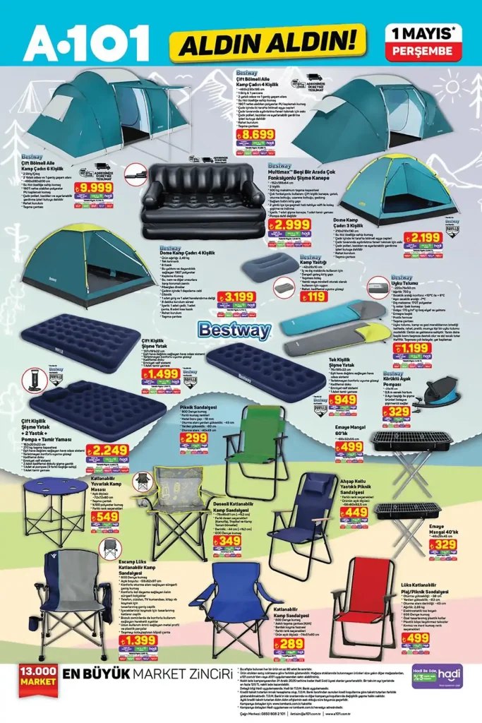 a101 1 Mayıs 2025, a101 aktüel ürünler, a101 kamp çadırı, a101 elektrikli bisiklet, a101 beyaz eşya fırsatları