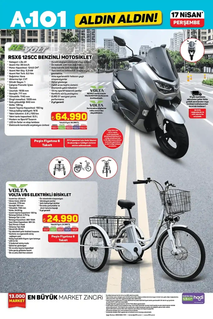 a101 17 nisan 2025, a101 aktüel ürünler, a101 aktüel kataloğu, a101 toshiba tv, a101 rsx6 motosiklet