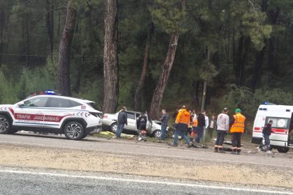 milas yatağan karayolu kaza, milas trafik kazası, muğla trafik kazası, milas 2 kişi hayatını kaybetti