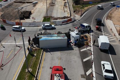 muğlada tır devrildi, muğlada devrilen tır, menteşede tır devrildi, muğlada doğalgaz yüklü tır devrildi, menteşede doğalgaz yüklü tır devrildi