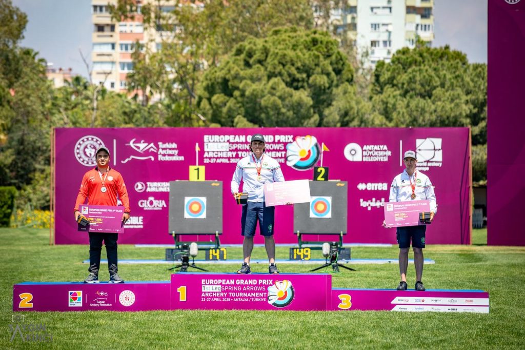 okçuluk madalyası Emircan Haney Hazal Burun Muğla Büyükşehir Belediyesi okçuları 2025 Avrupa Okçuluk Grand Prix