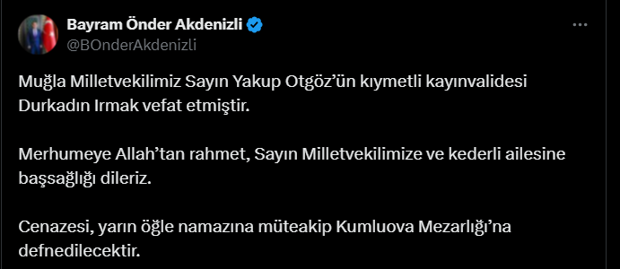 AK Parti Muğla Milletvekili Yakup Otgöz, Durkadın Irmak