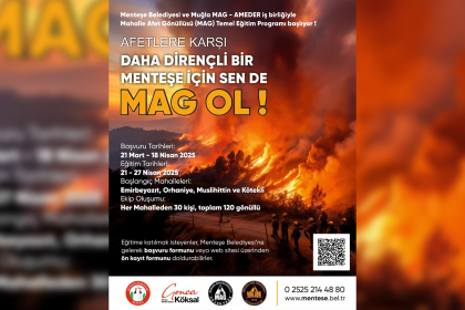 Mahalle Afet Gönüllüsü Temel Eğitim Programı Menteşe Belediyesi afet menteşe belediyesi afet eğitimi MAG Temel Eğitim Programı