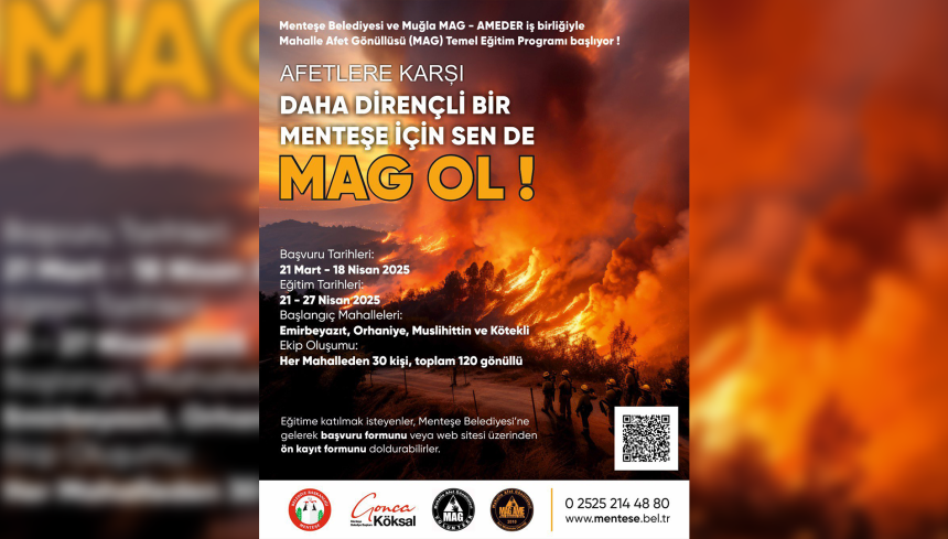 Mahalle Afet Gönüllüsü Temel Eğitim Programı Menteşe Belediyesi afet menteşe belediyesi afet eğitimi MAG Temel Eğitim Programı