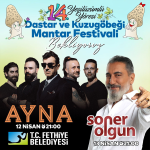 fethiye ayna konseri fethiye dastar festivali Yeşilüzümlü Dastar ve Kuzugöbeği Mantar Festivali