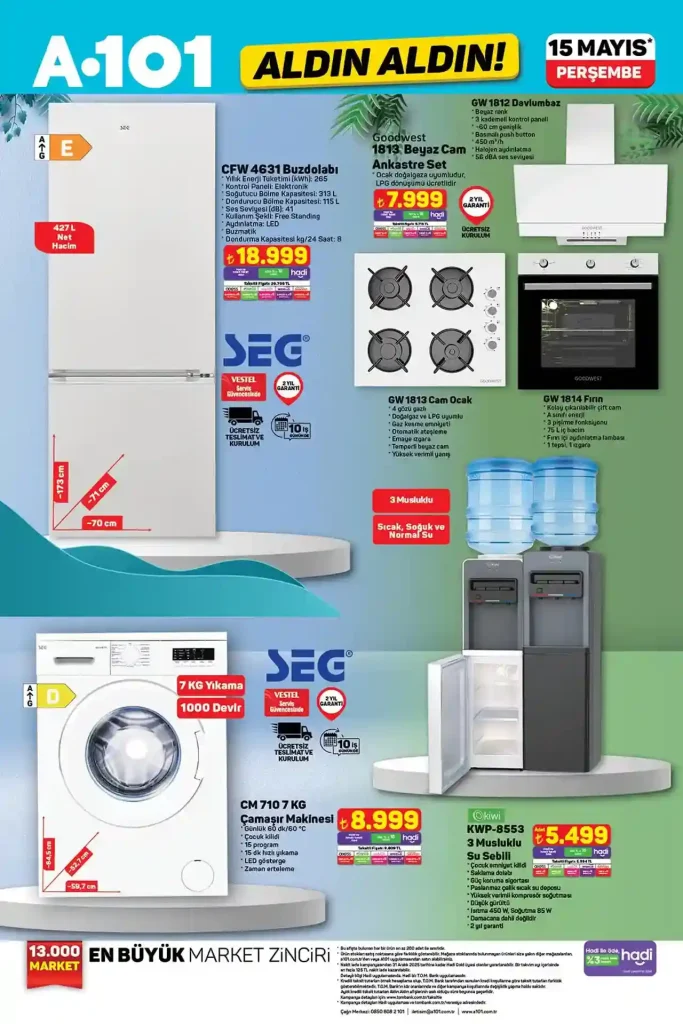 A101 15 Mayıs 2025 aktüel kataloğu
A101 aktüel kataloğu
A101 15 mayıs Perşembe
A101 aktüel
A101 televizyon