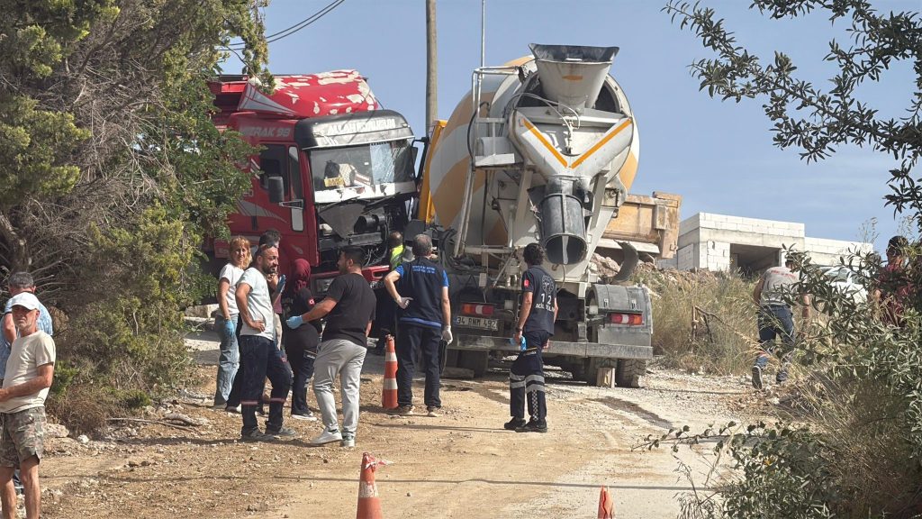 bodrum trafik kazası, bodrum aslan akçakale bodrum beton mikseri bodrum kaza