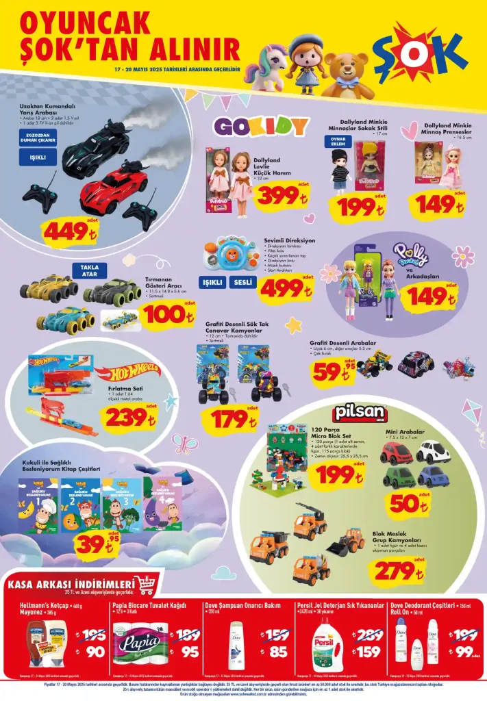 şok 17 mayıs 2025 kataloğu, şok aktüel ürünler, şok oyuncak kampanyası, şok indirimli oyuncaklar, şok uzaktan kumandalı araba