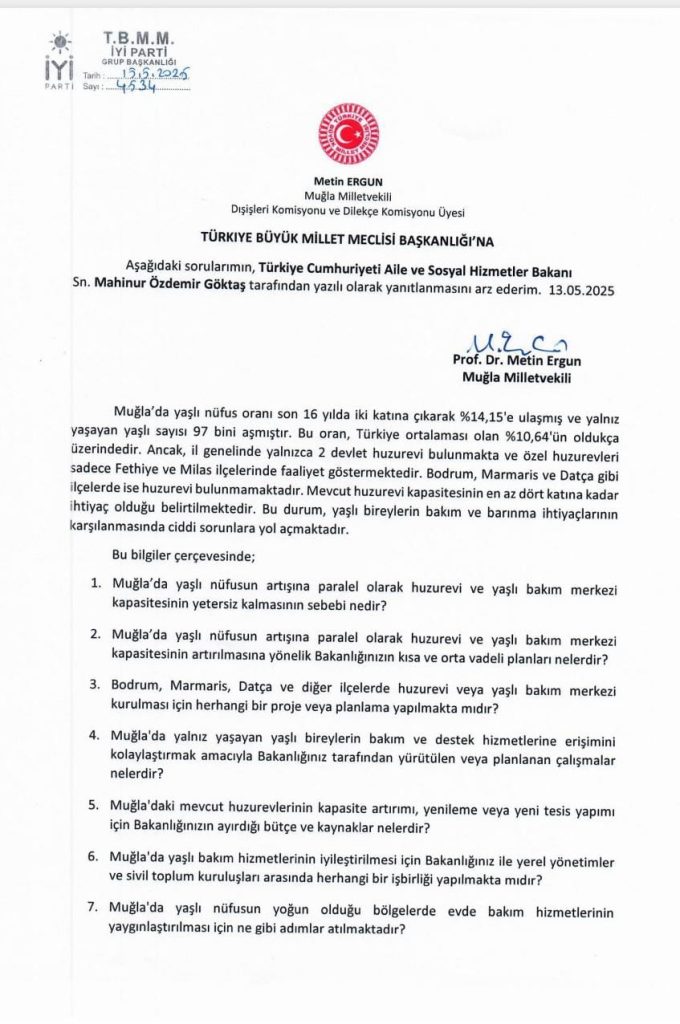 muğla huzurevi, muğla yaşlı nüfusu, muğla yaşlı, iyi parti muğla, muğla yaşlı bakım merkezi