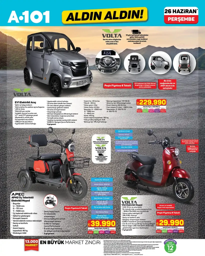 a101 26 Haziran 2025 aktüel kataloğu, a101 aktüel kataloğu, a101 26 Haziran perşembe, a101 aktüel, a101 elektrikli araç