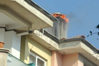 menteşe apartmanda yangın, menteşede yangın, menteşe baca yangını, menteşe, muğla baca yangını