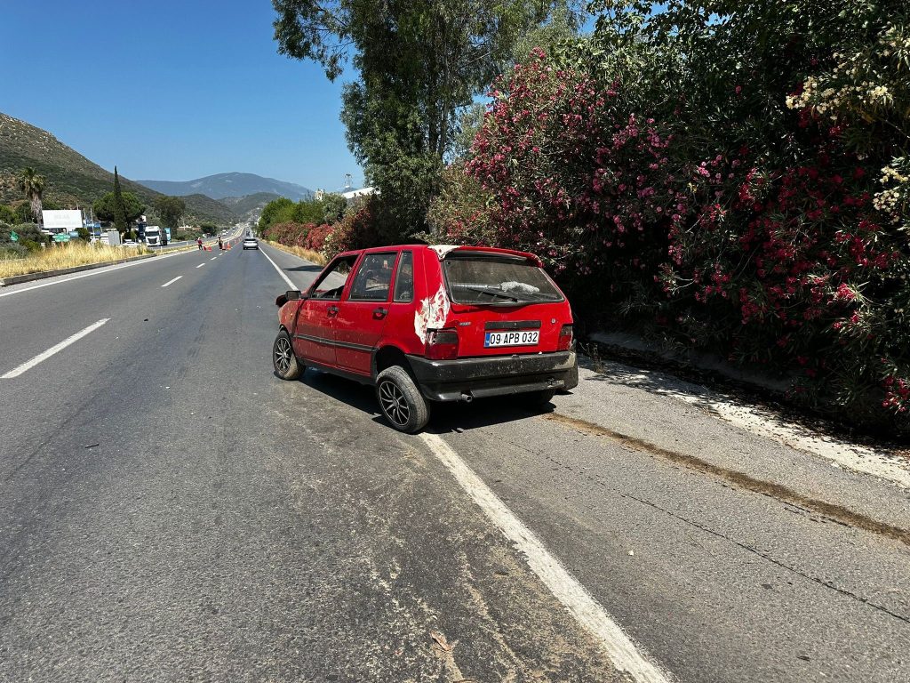 milas kaza, milas trafik kazası, milasta kaza, milasta trafik kazası, milastaki kazada bir kişi yaralandı