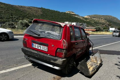 milas kaza, milas trafik kazası, milasta kaza, milasta trafik kazası, milastaki kazada bir kişi yaralandı