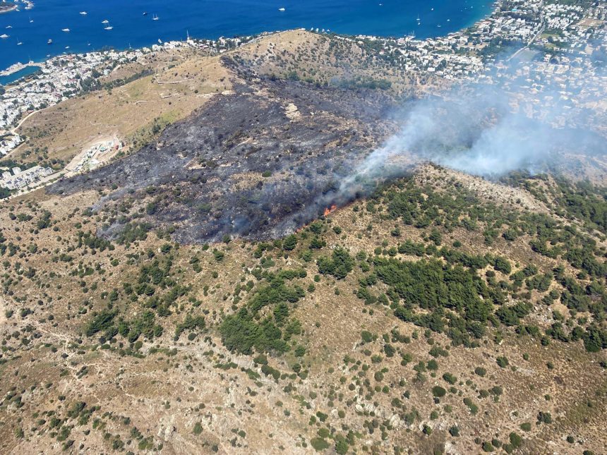 bodrum yangın, bodrum türkbükü yangın, bodrum, bodrumdaki yangında gözaltı, bodrumdaki yangınla ilgili bir kişi gözaltına alındı