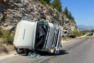 milas kamyonet, milas kaza, milas trafik kazası, milas kamyonet kazası, milas