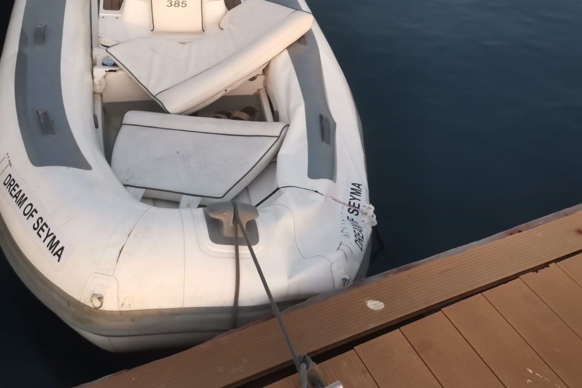 bodrumda şişme bot, bodrum şişme bot, bodrum atık alım teknesi, bodrum tekne kazası, bodrum kaza