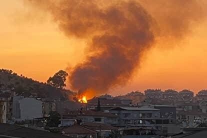 milas yangın, milasta yangın, milas düğün konvoyu, milas düğün, milas