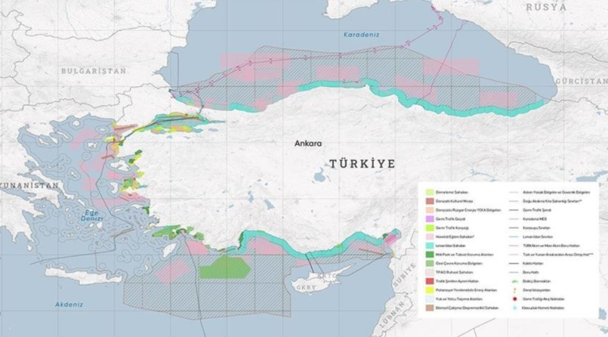Türkiye Deniz Mekansal Planlaması Haritası mavi vatan mavi vatan haritası IOC-UNESCO mavi vatan nedir