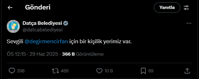 irfan değirmenci, irfan değirmenci tip, irfan değirmenci datça, datça belediyesi irfan değirmenci, datça belediyesi