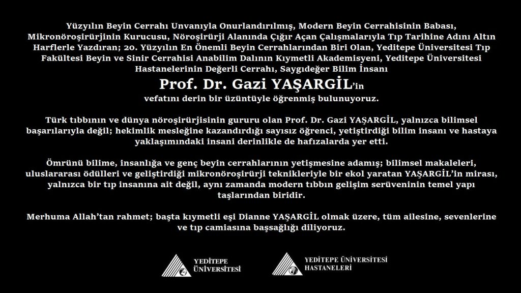 gazi yaşargil, gazi yaşargil öldü, gazi yaşargil öldü mü, yüzyılın en iyi beyin cerrahı, prof. dr. gazi yaşargil