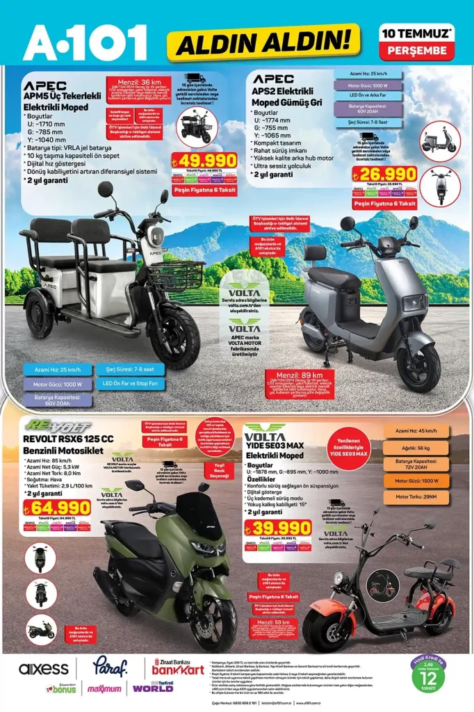 a101 10 temmuz 2025 aktüel kataloğu, a101 aktüel kataloğu, a101 10 temmuz perşembe, a101 aktüel, a101 elektrikli moped