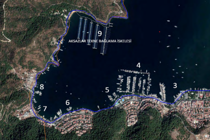 fethiye Yat ve Tekne Bağlama İskelesi Projesi aksazlar yat bağlama iskelesi