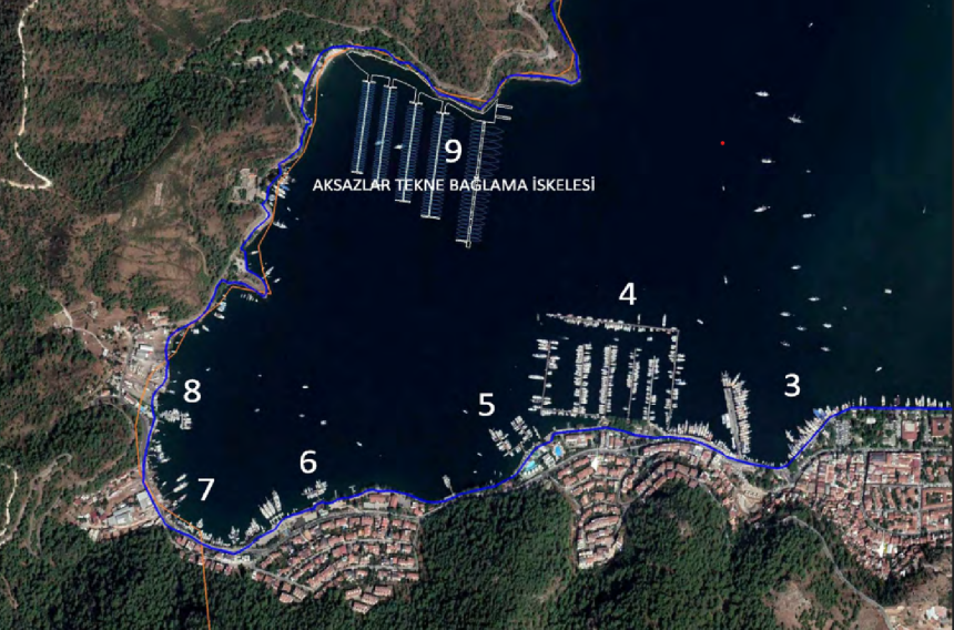fethiye Yat ve Tekne Bağlama İskelesi Projesi aksazlar yat bağlama iskelesi