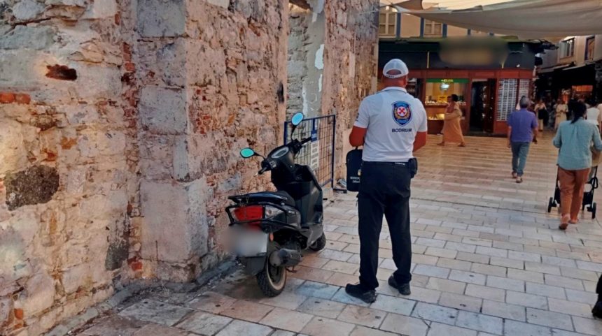 bodrum zabıta, bodrum trafik zabıta, bodrumda kaldırıma park, bodrum, bodrum belediyesi zabıta
