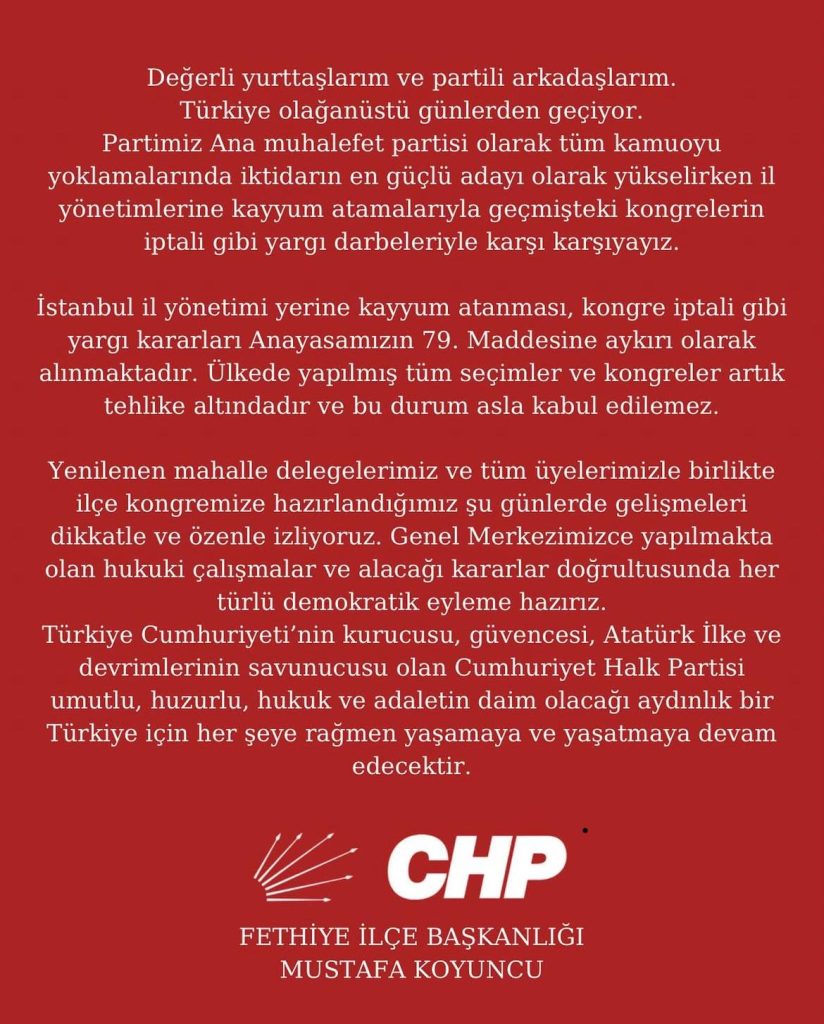 chp istanbul il yönetimi, chp istanbul, chp istanbul il yönetimi kayyum, chp istanbul kayyum, özgür çelik