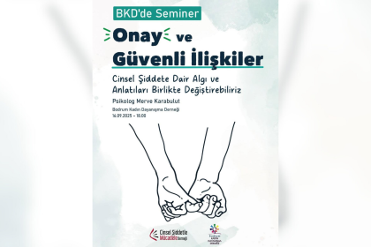 bodrum kadın, bodrum kadın dayanışma derneği, bodrum onay ve güvenli ilişkiler semineri, bodrum cinsel şiddet semineri, bodrum