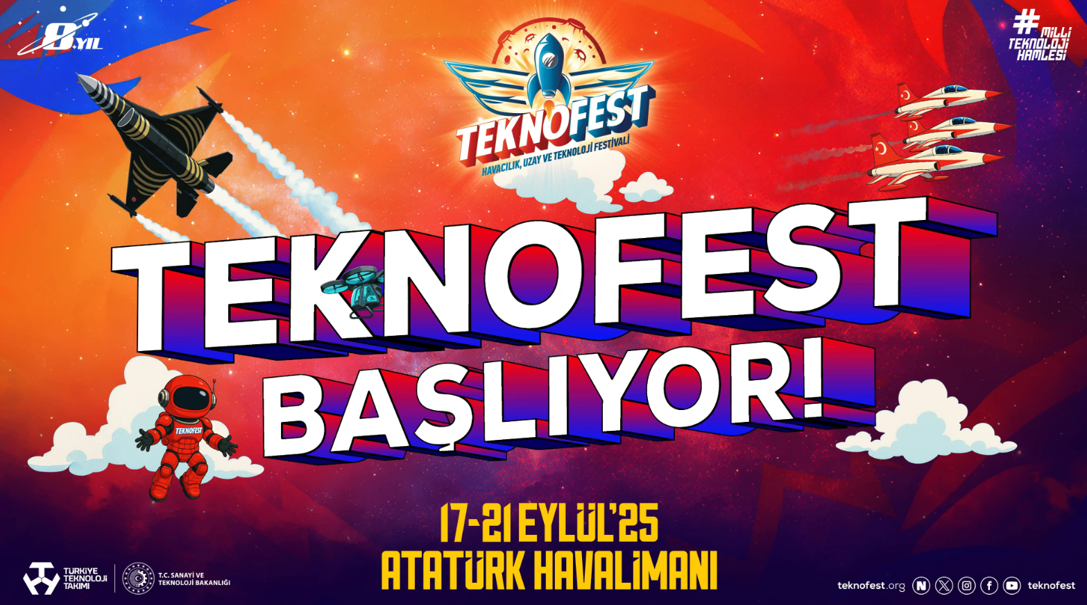 TEKNOFEST İstanbul 2025 yarın Atatürk Havalimanı’nda başlıyor