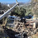 bodrum kamyon, bodrumda kamyon şarampole devrildi, bodrumda kamyon devrildi, bodrum, kamyon şarampole devrildi