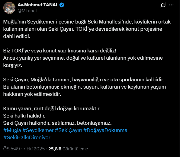 seydikemer seki, seki çayırı, seydikemer seki çayırı, seki çayırı toki, mahmut tanal