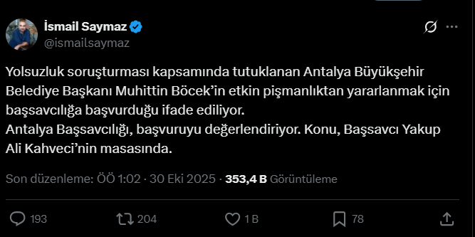 muhittin böcek son dakika, muhittin böcek pişmanlık, muhittin böcek, muhittin böcek başvuru, muhittin böcek soruşturma