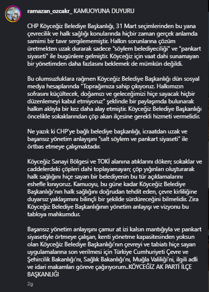 chp köyceğiz, köyceğiz belediyesi, ak parti köyceğiz, chp köyceğiz ilçe başkanlığı, ak parti köyceğiz ilçe başkanlığı