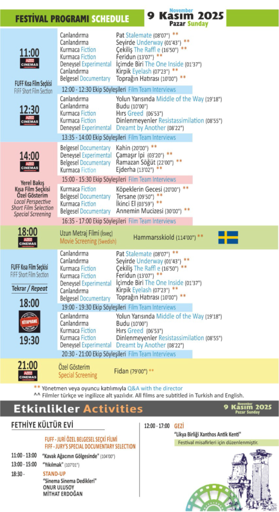 fethiye uluslararası film festivali fefsad canan tor