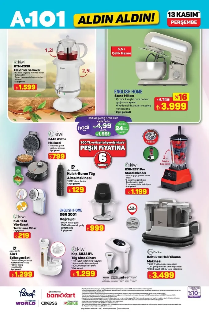 a101 13 kasım 2025 aktüel, a101 televizyon kampanyası, a101 mutfak ürünleri, a101 spor aletleri, a101 oyuncak indirimleri