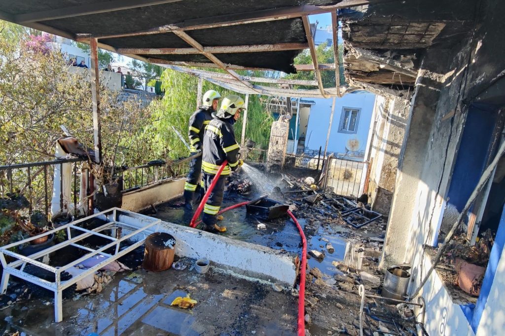 bodrumda yangın, bodrum yangın, bodrum ev yangını, bodrumda ev yangını, bodrum yalıkavak yangın