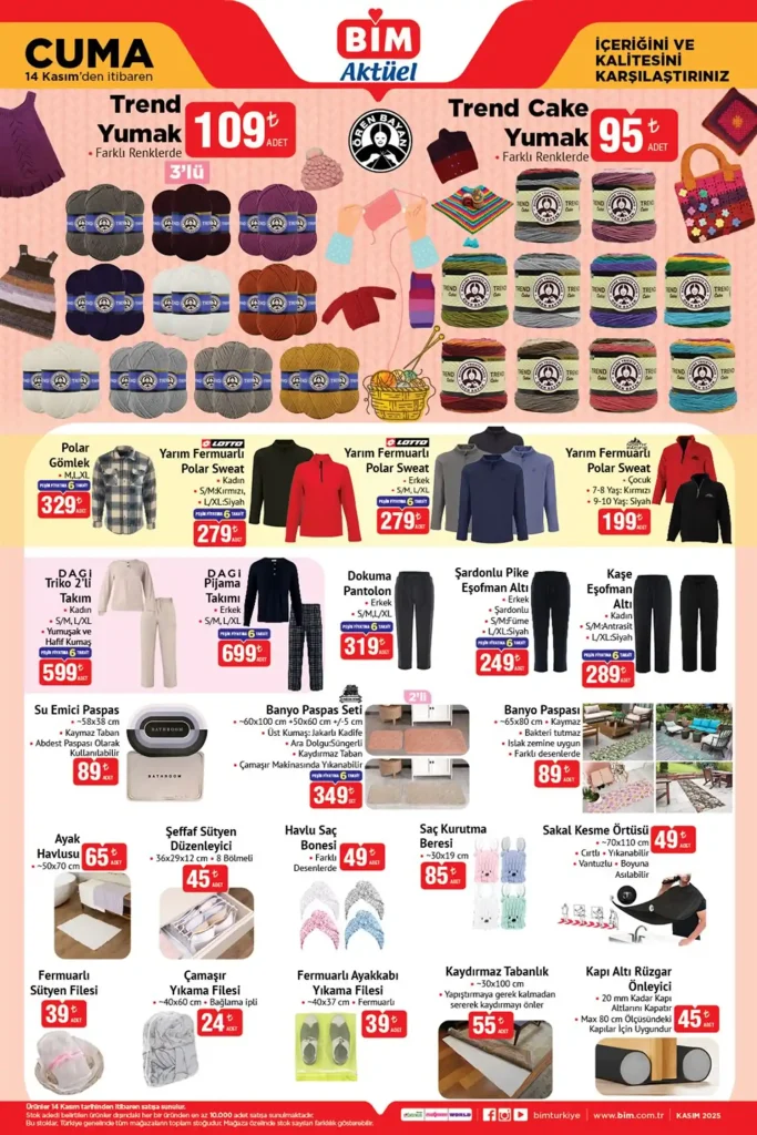 bim aktüel 14 kasım 2025, bim aktüel, bim kampanya, bim oyuncak kataloğu, bim mutfak ürünleri