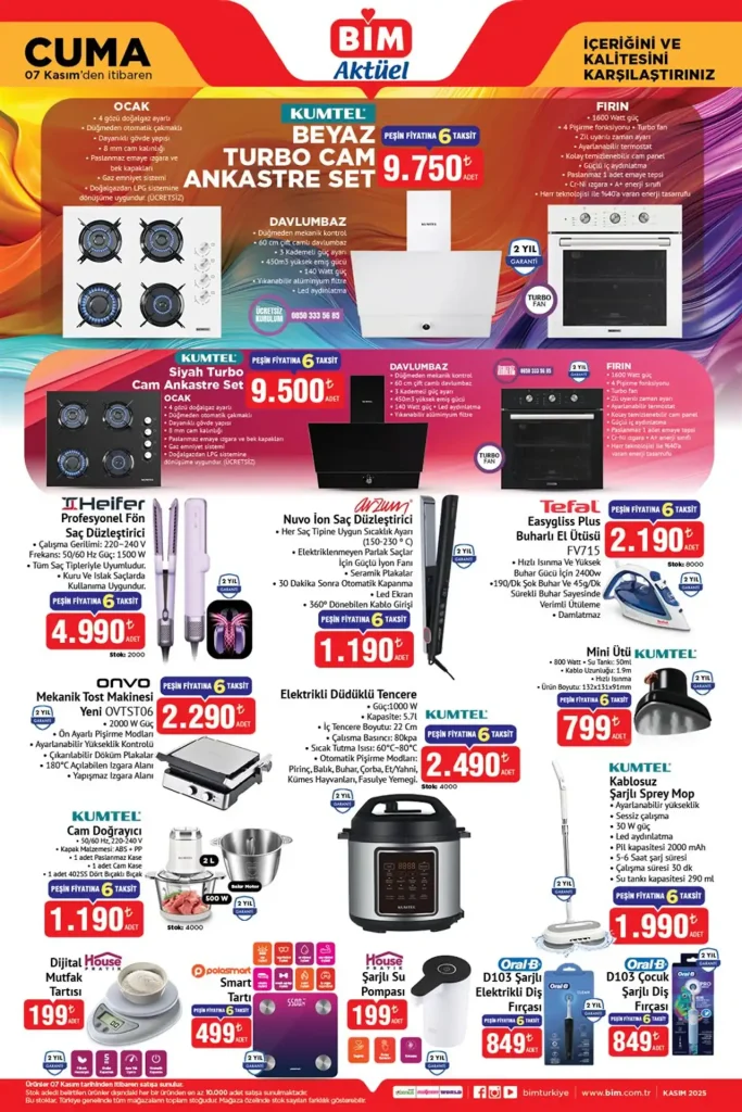 bim aktüel 7 kasım 2025, bim aktüel, bim telefon, bim tefal düdüklü tencere, bim oyuncak ürünleri