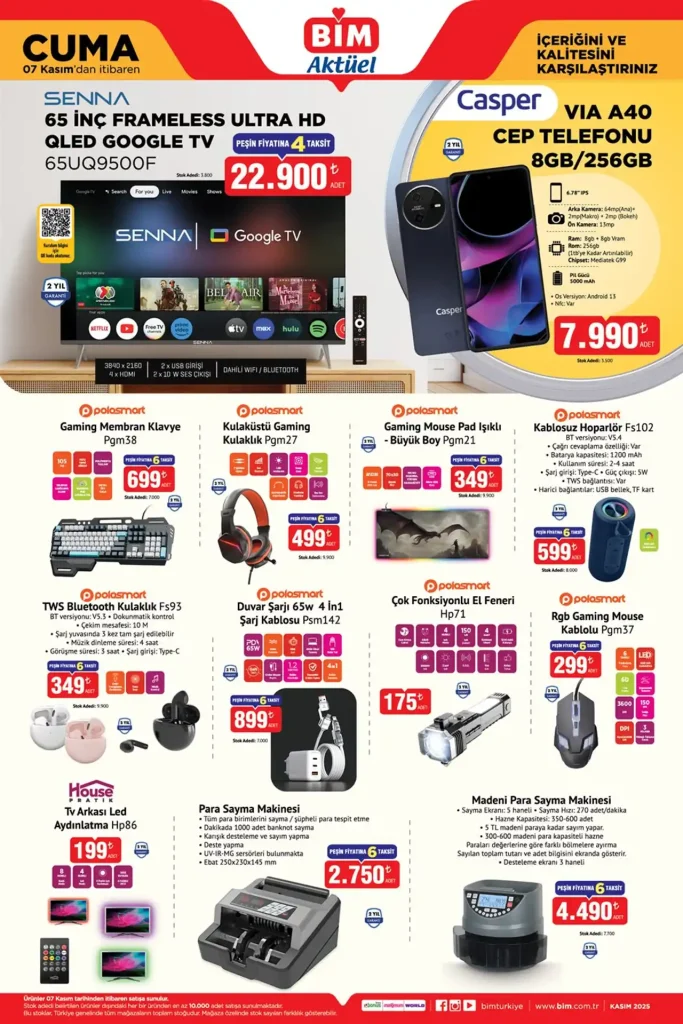 bim aktüel 7 kasım 2025, bim aktüel, bim telefon, bim tefal düdüklü tencere, bim oyuncak ürünleri