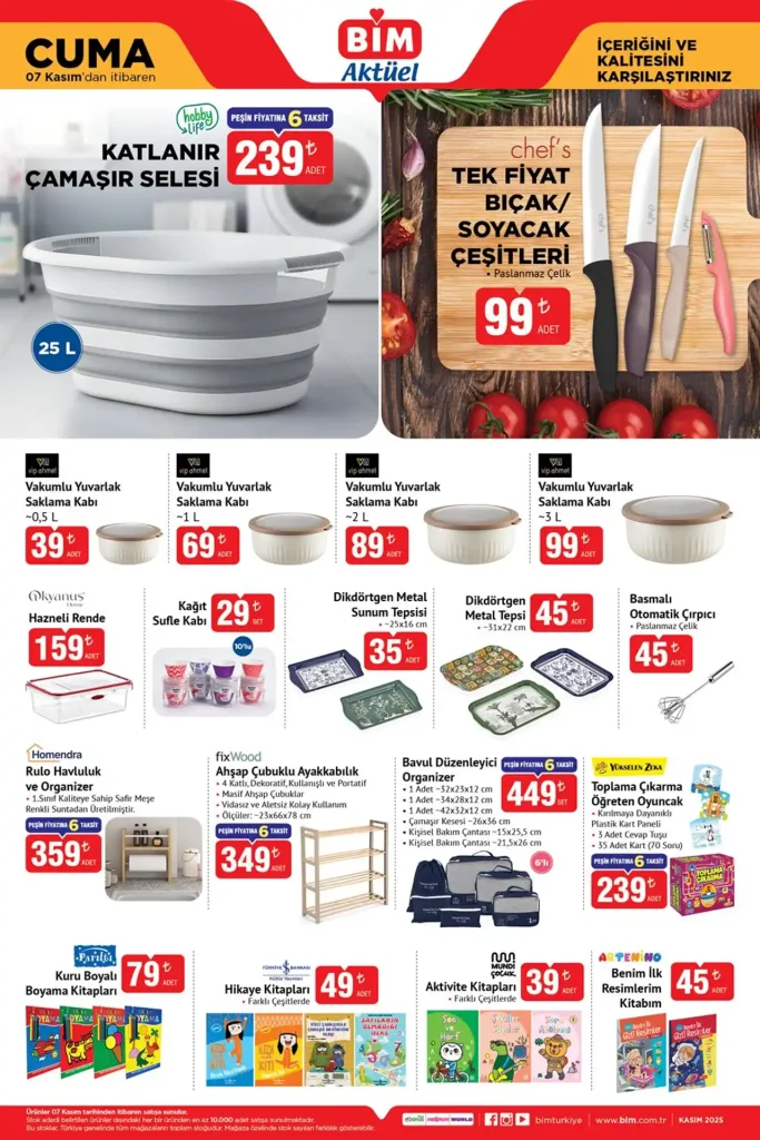 bim aktüel 7 kasım 2025, bim aktüel, bim telefon, bim tefal düdüklü tencere, bim oyuncak ürünleri